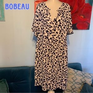 Bobeau Size X-Large XL Dress Womens blue print oversized Shift NEW